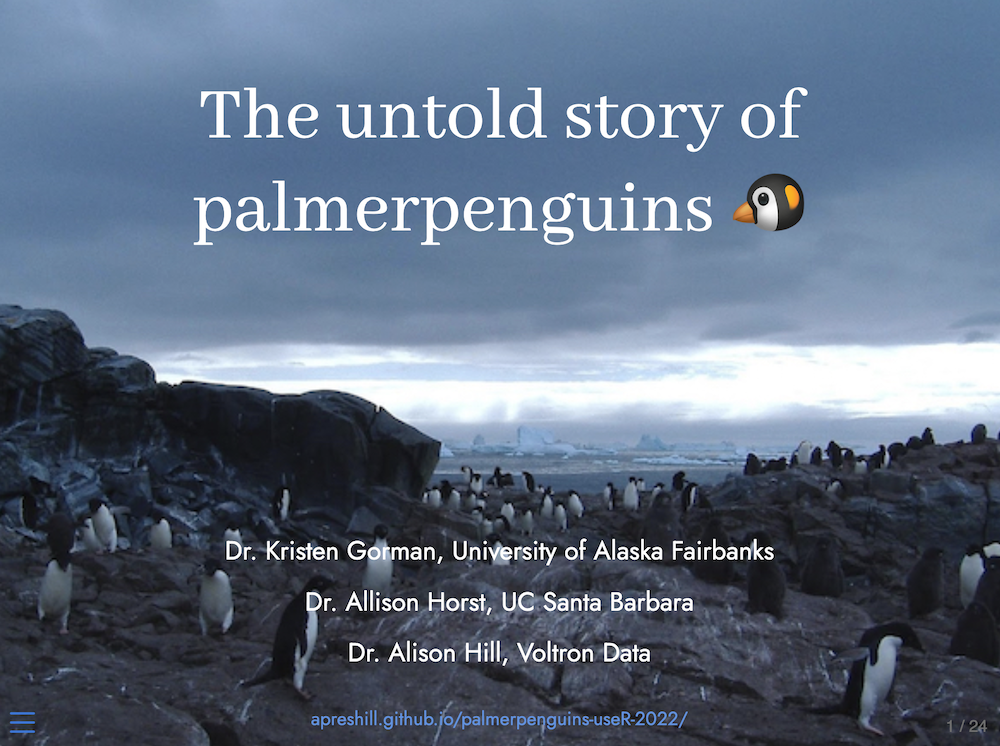 Title over a moody Antarctic photo of penguins on dark rocks under grey clouds